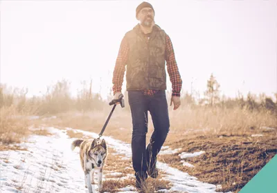 January is national walk your dog month
