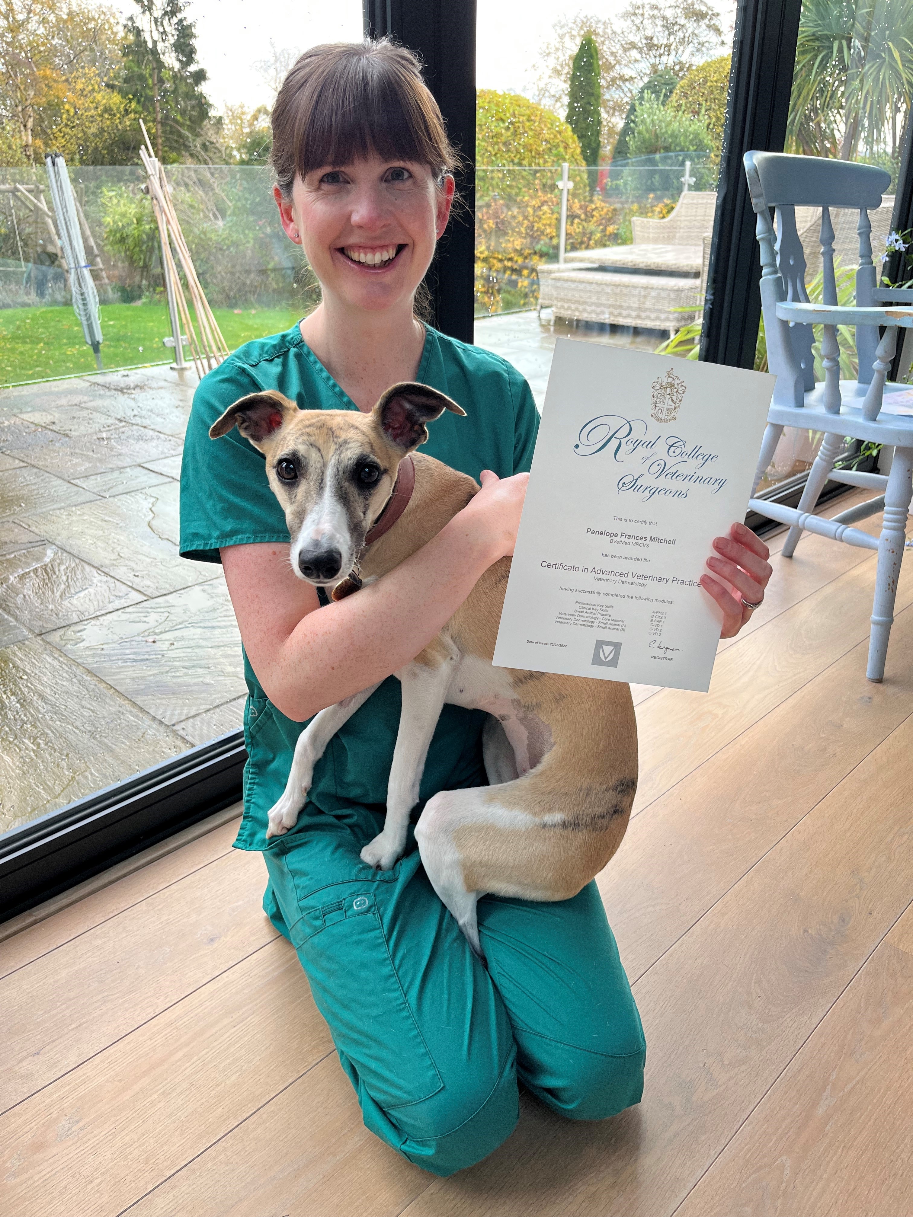 Congratulations to our vet Penny on achieving RCVS Advanced Practitioner status